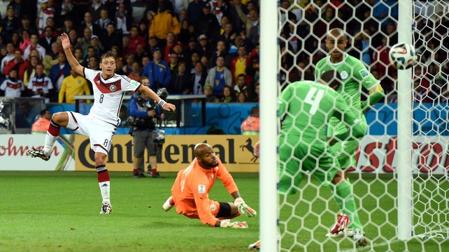 Midfielder Mesut Ozil knocked another one back with just a single minute of extra time remaining to seemingly solidify Germany's victory