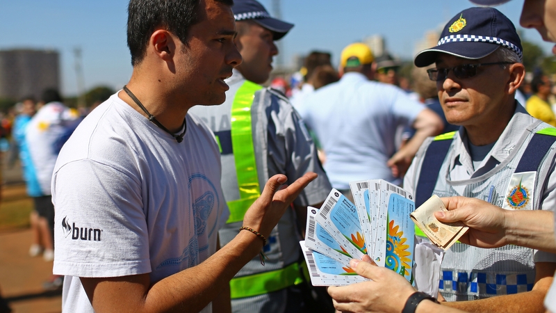 Police have been checking tickets at a number of World Cup stadiums