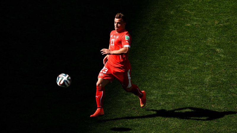 Xherdan Shaqiri in action for Switzerland at the World Cup