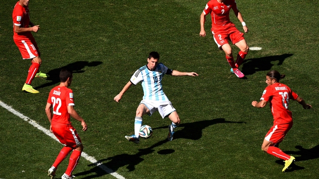 The Swiss sure kept Messi pretty well surrounded