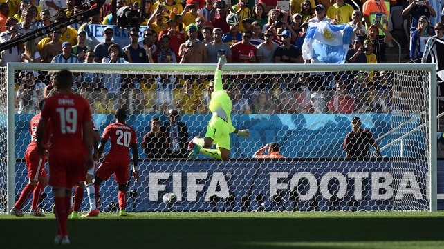 Benaglio made a tremendous save midway through the second, just punching out a lightning quick ball heading into the top of the net