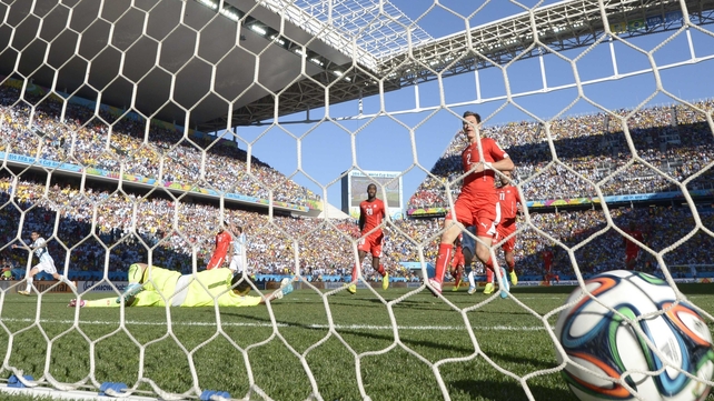 Which, eventually, helped Argentina pull through to victory. Argentina midfielder Angel di Maria knocked a low roller just past Benaglio, off an assist from Messi at 118'
