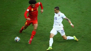 Belgium had more of the ball but could not force the breakthrough as the teams went in level at the break