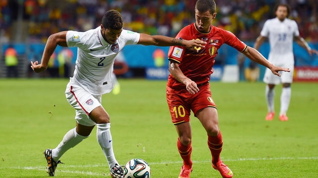 Youngster DeAndre Yedlin came on and was soon into action against tricky Eden Hazard