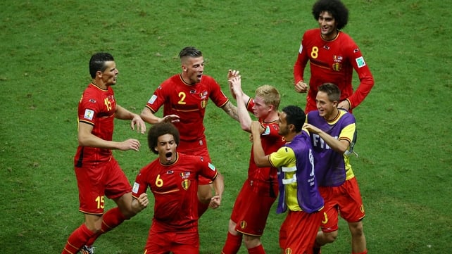 The Belgian goal celebrations were as much joy as relief