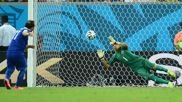 Keylor Navas saved the crucial penalty in the shoot-out against Greece