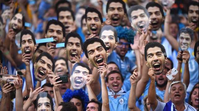 There's only one Luis Suarez - Uruguay fans saw their side flounder at the Maracana without the talismanic striker as Colombia progressed to the World Cup quarter-finals