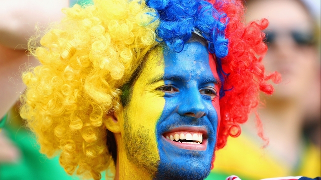 Colombia wore their colours with pride