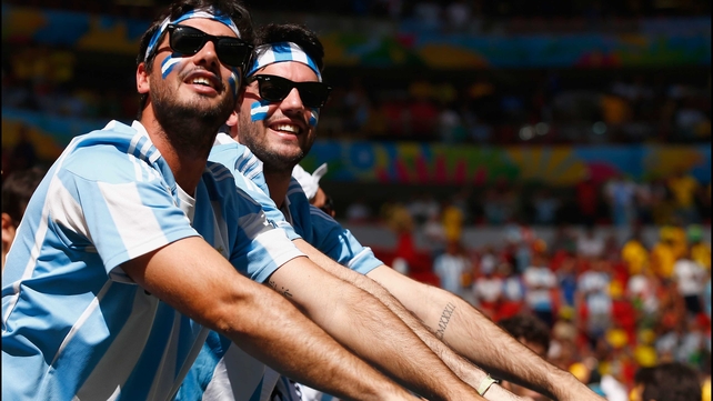 Argentina fans soaked up the sun in Brasília ahead of the match