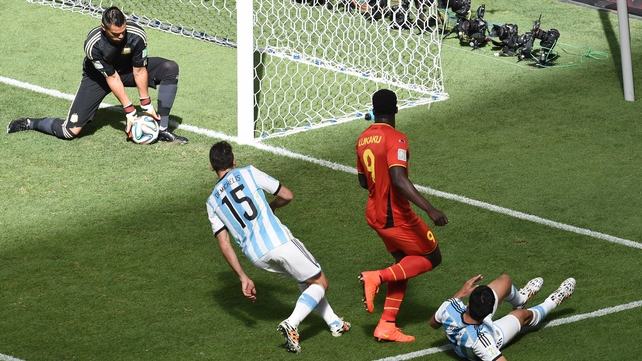 While Argentina's keeper Sergio Romero kept a clean sheet on the other end