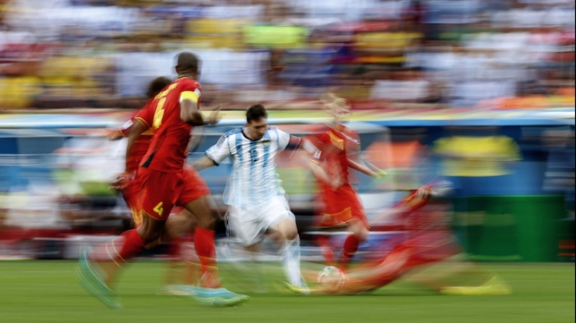 While Messi flew across the pitch, keeping the ball firmly in control for his South American side