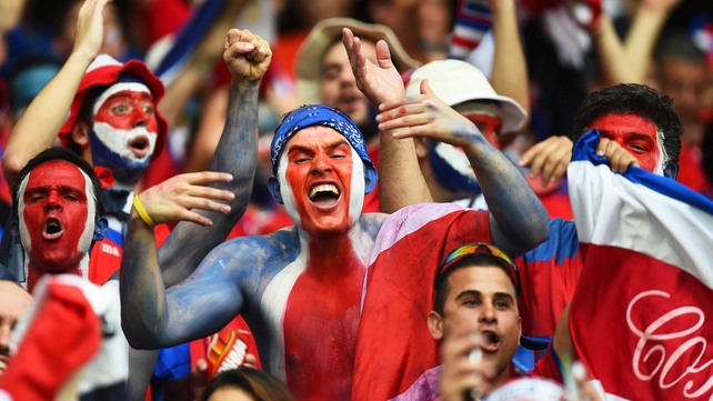 Costa Rica's supporters could celebrate earning a scoreless draw through the first 45' in a match that they were hoping to - somehow - pull off with a win