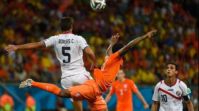 Costa Rica midfielder Celso Borges and Netherlands midfielder Georginio Wijnaldum flew around the pitch in something resembling a ballet