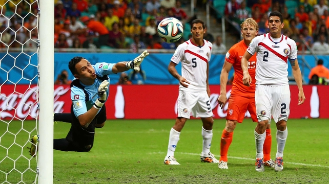 Navas was simply spectacular throughout the 30 minutes of extra time, keeping Costa Rica in it and securing his place as one of this World Cup's premier keepers - whether or not his side advanced