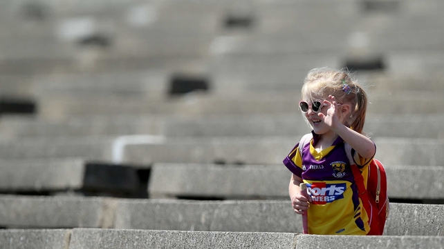 Elsewhere, a young camogie fan turned up to see Wexford take on Cork