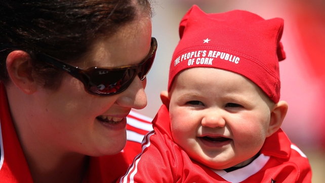Bríd Kelly with her daughter Aidín, 7 months old, from Ballacollig, Cork at the Munster SFC final