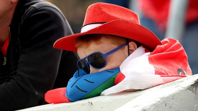 Dejection and disappointment for this young Cork fan