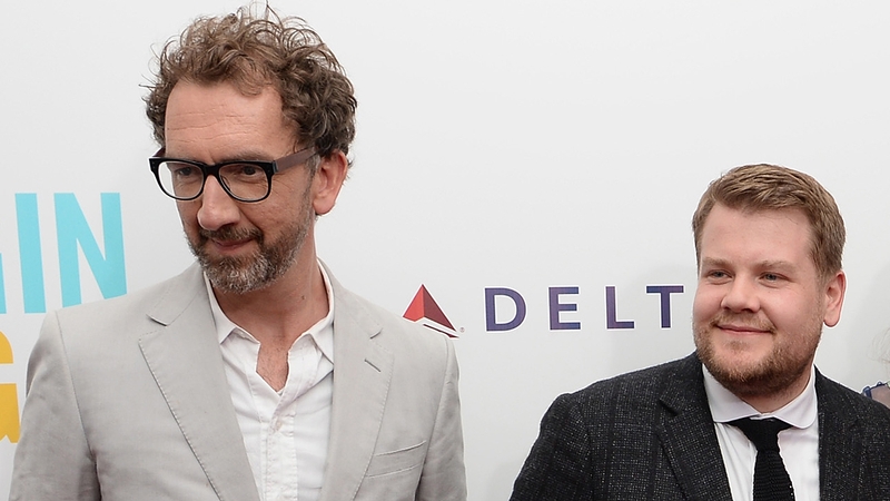 Corden said of Carney (l): "I think he is inspiring and brilliant, and I'm so proud to have been in one of his films"