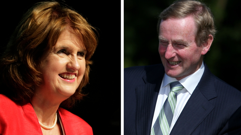 Joan Burton and Enda Kenny held one-to-one discussions for several hours yesterday