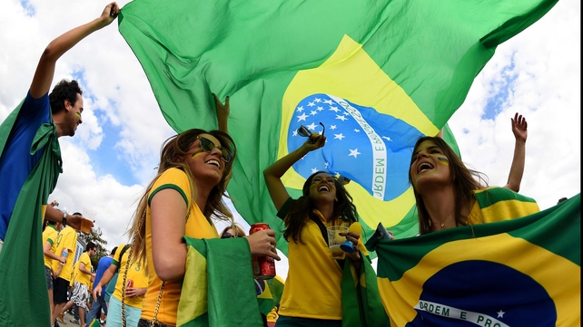 And others did the same outside the Estádio Mineirão in Belo Horizonte