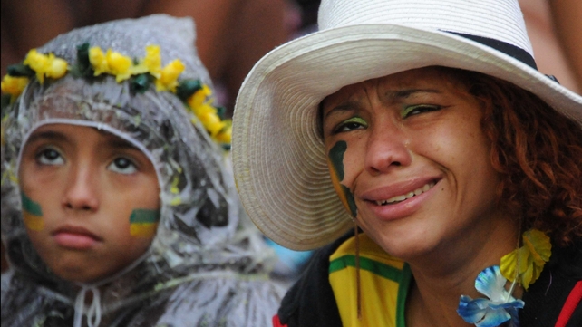 And by the half-time break, the pre-match smiles on the faces of Brazil fans had been wiped away completely. Supporters could only hope that their side might get a couple back in the second, at the very least to preserve some shred of national pride