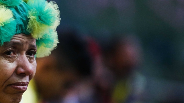 The tears continued to fall for Brazil fans, whose side was now down 6-0