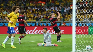 And Germany promptly continued their impressive rout. This time, it was forward Andre Schuerrle who found the back of the net at 69'