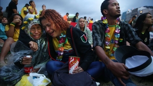 Brazil fans wept on the Copacabana