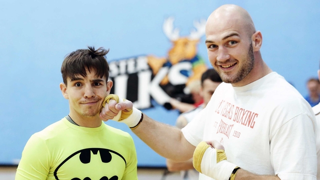 Michael Conlan and Steven Ward at an International Pre Commonwealth Games Training Camp in Jordanstown, Co Antrim