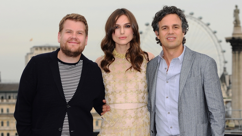 James Corden, Keira Knightley and Mark Ruffalo