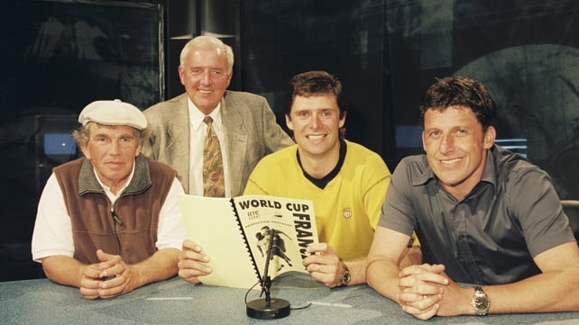 With a be-capped John Giles, Niall Quinn and Andy Townsend ahead of the France '98 World Cup