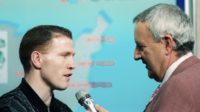 Interviewing 1992 Olympic gold-medallist Michael Carruth