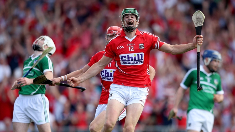 Cork’s Seamus Harnedy celebrates scoring his side's opening goal