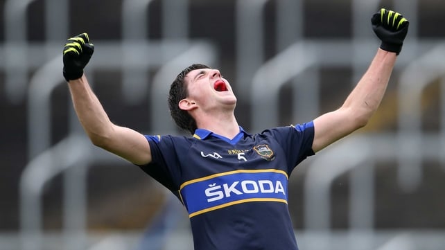 Tipperary's Colin O’Riordan celebrates after the final whistle in their game against Laois