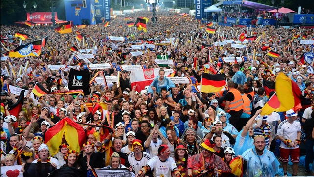 While German supporters gathered near Brandenburg gate felt just as well