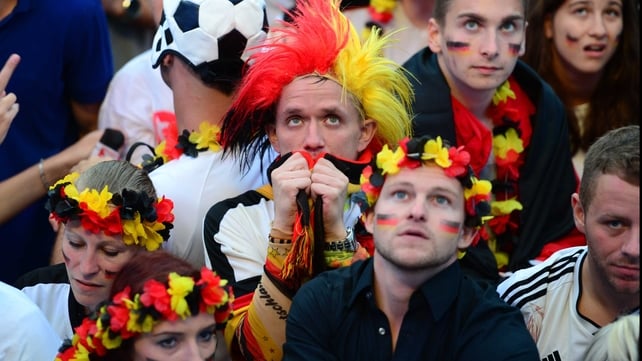 Germany fans watched nervously as Argentina threatened