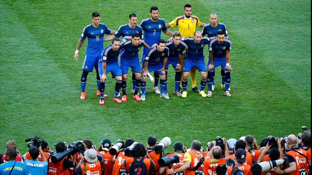 And the Argentinians - donning a unique, royal blue kit - did the same