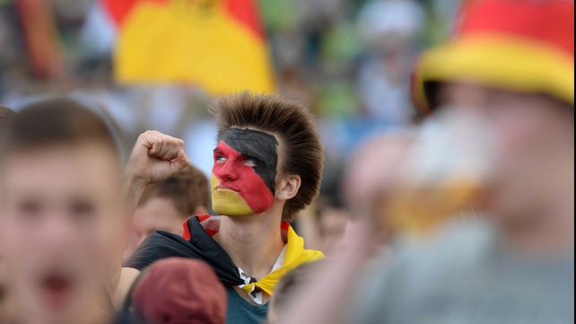 Germany fans celebrated their squad's attacking pressure