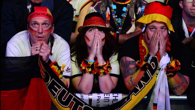 Germany fans looked on restlessly