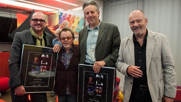 Gavin Friday with (left to right), ASCAP President Paul Williams, Maurice Seezer, and Keith Donald