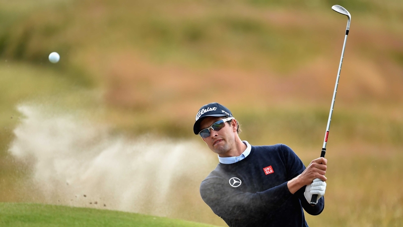 Adam Scott during a practice round prior to the start of the 143rd British Open Championship