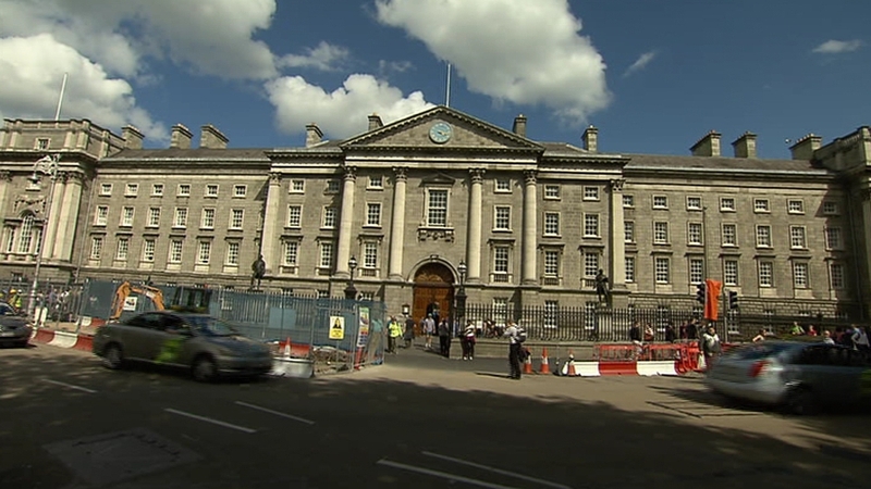 The bones were found during Luas work in front of Trinity College