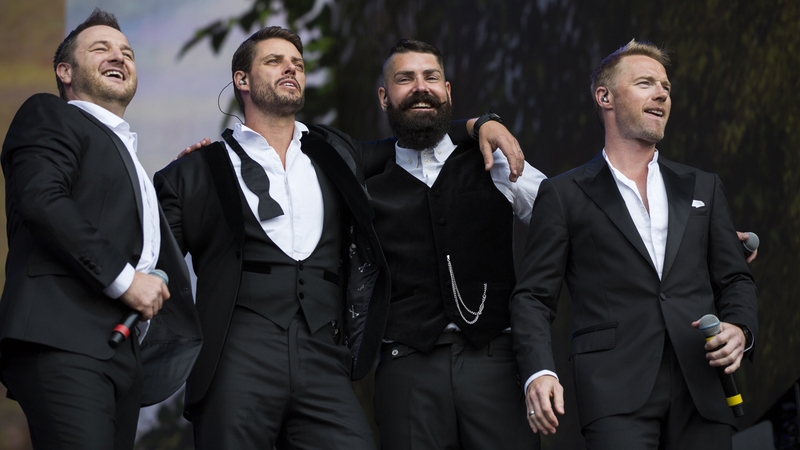 Mikey Graham, Keith Duffy, Shane Lynch and Ronan Keating performed in London's Hyde Park recently