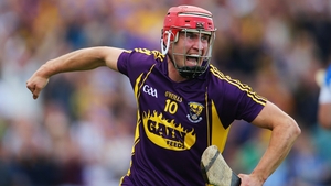 Wexford's Paul Morris celebrates scoring the opening goal against Waterford
