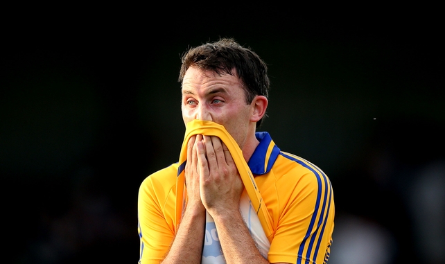 Clare’s David Tubridy dejected after the game