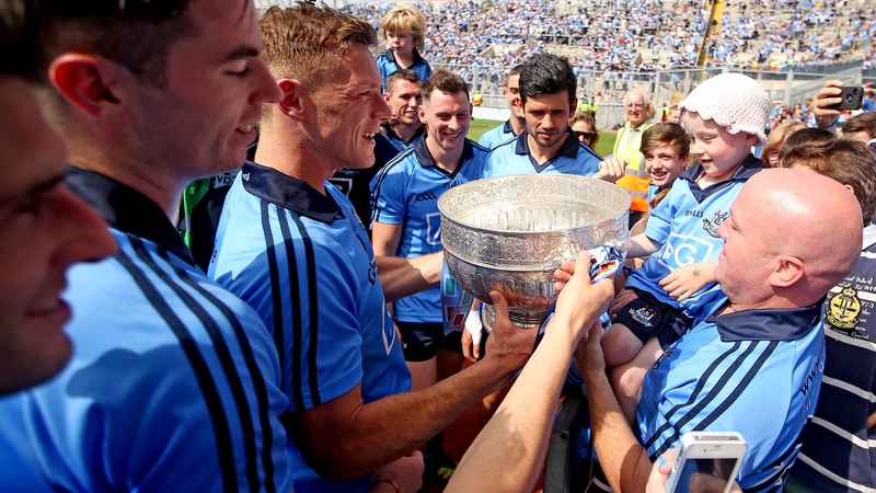 Dublin players celebrate after their win in last year's final against Meath