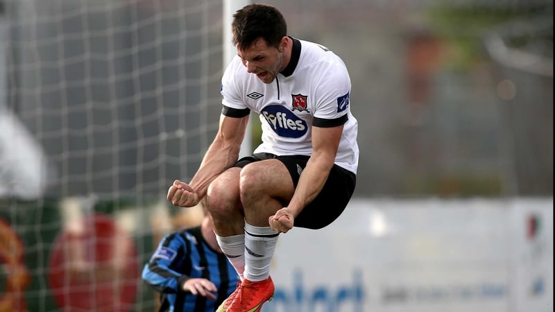 Patrick Hoban celebrates his goal