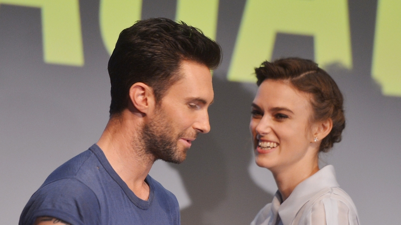 Adam Levine and Keira Knightley