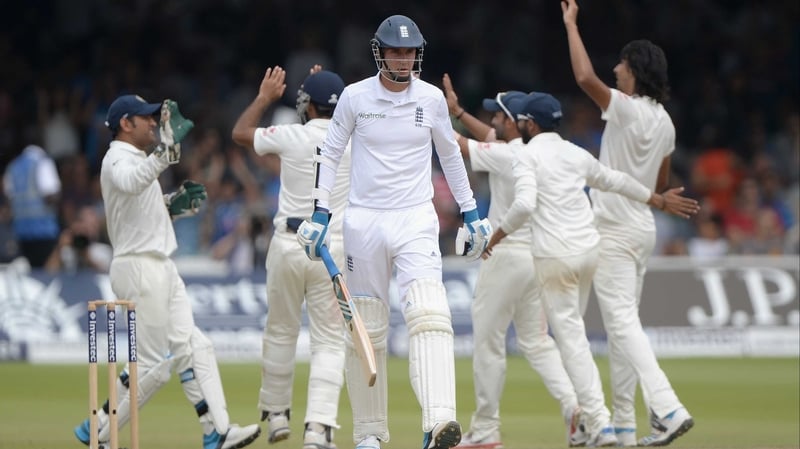 Stuart Broad walks after being dismissed