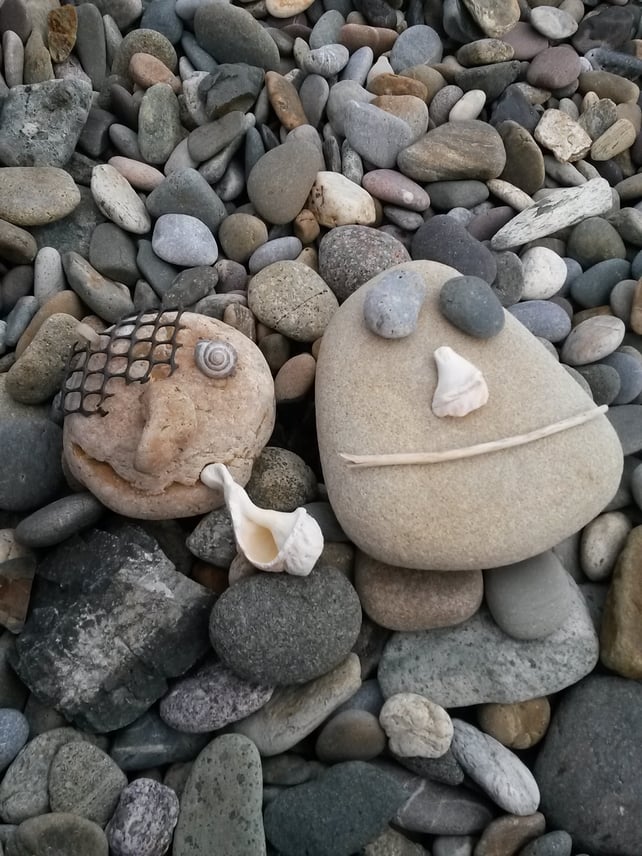 Making faces on the beach in Tramore (Pic: Geraldine O'Farrell)